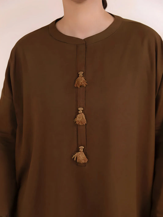 Jacquard Khaddar 2 Piece Kurta Set (Pret)