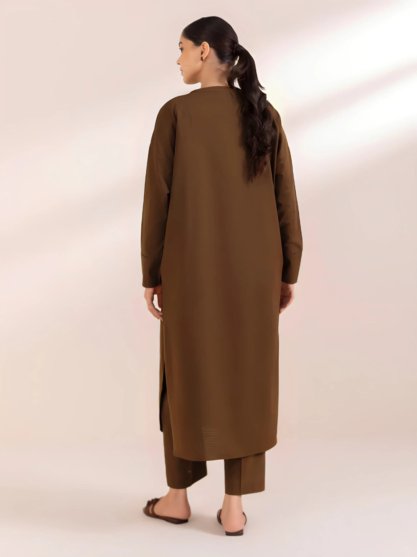 Solid 2 Piece Kurta Set (Pret)