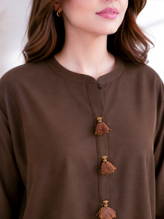 Everyday Essential Brown Kurta Co-Ord Set