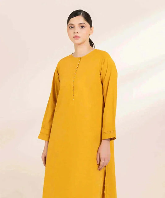 Jacquard Khaddar 2 Piece (With Basic Trouser)
