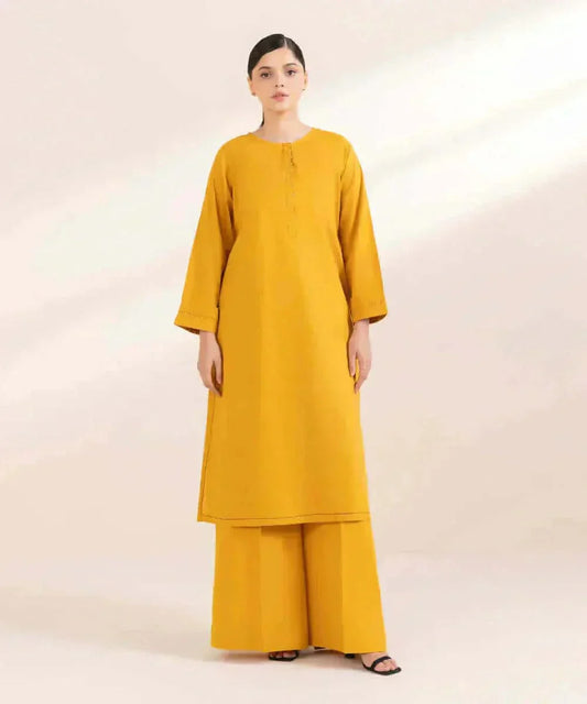 Jacquard Khaddar 2 Piece (With Basic Trouser)