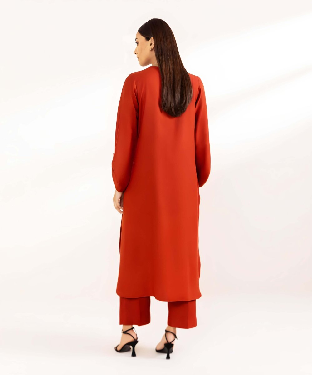 Jacquard Cotton 2 Piece Kurta Set (Pret) - Kurta4u.com