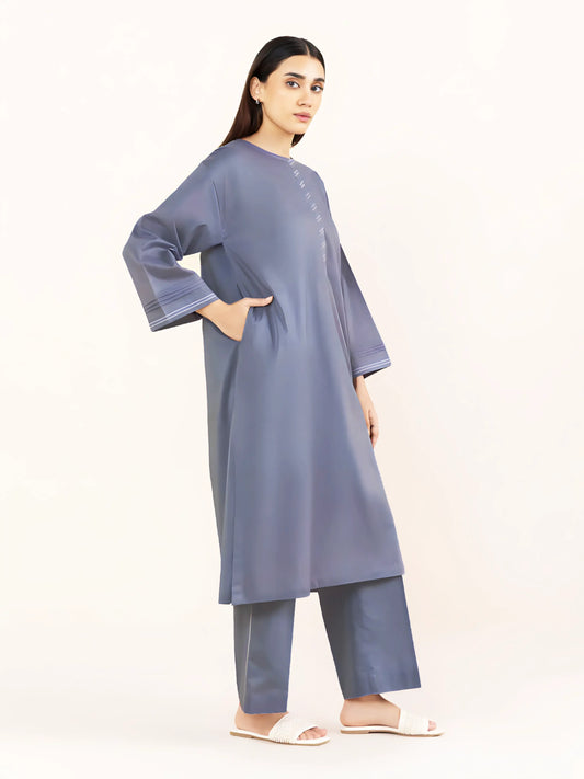 Premium Jacquard Khaddar 2 Piece Kurta Set (Pret)