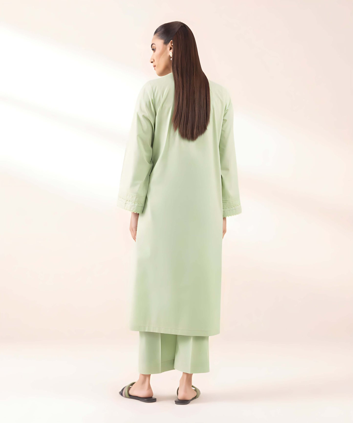 Jacquard Cotton 2 Piece Kurta Set (Pret)
