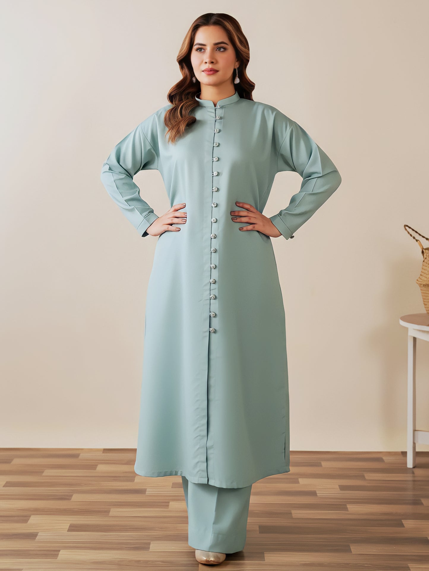 Sage Mist – Classic Button 2PC Set