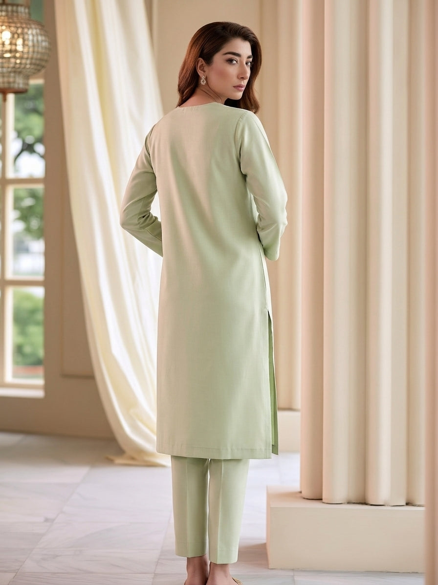 Elegant Mint Green Ethnic Co-Ord Set