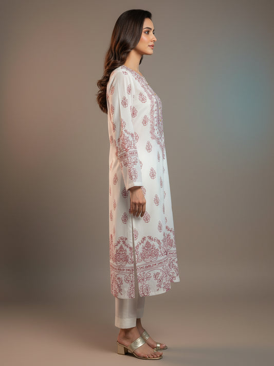 Rose Ivory – Premium Printed 2PC Set