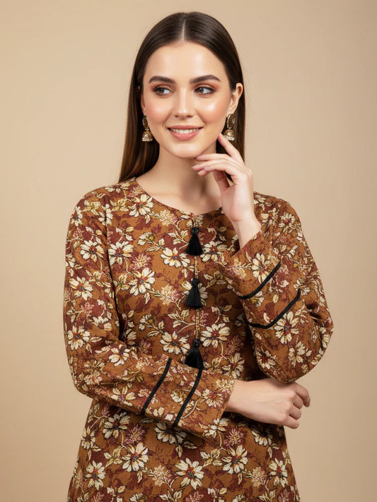 Rust Garden Printed Kurta