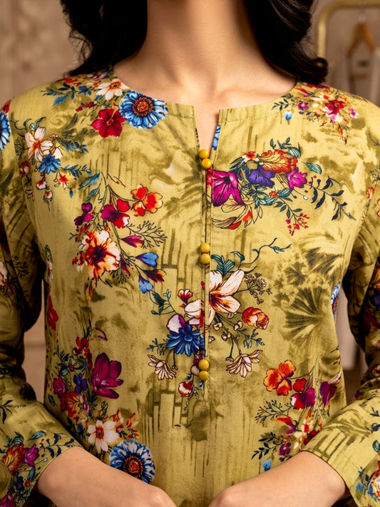 Golden Bloom – Lawn Fusion 2 Piece Suit