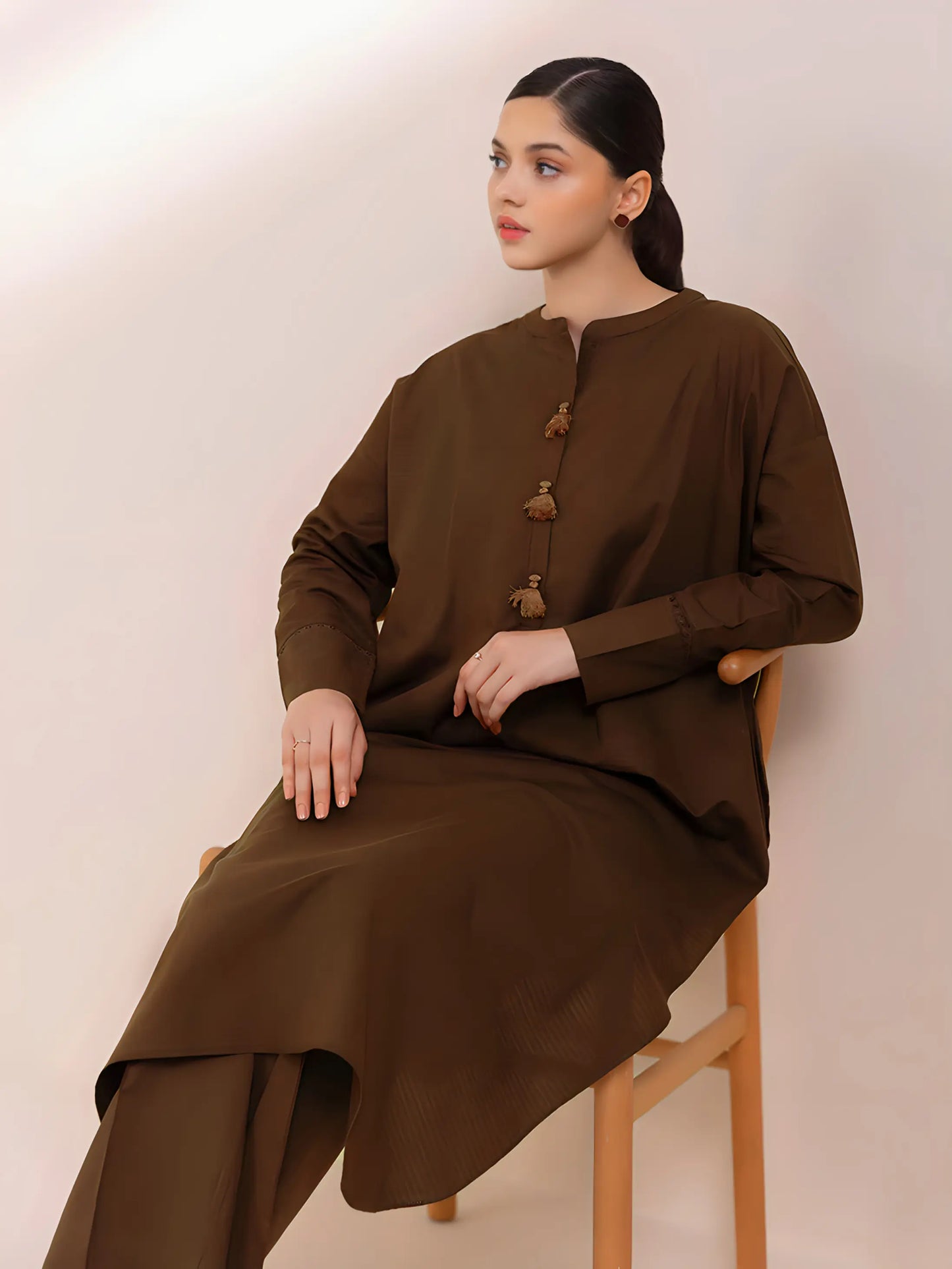 Jacquard Khaddar 2 Piece Kurta Set (Pret)