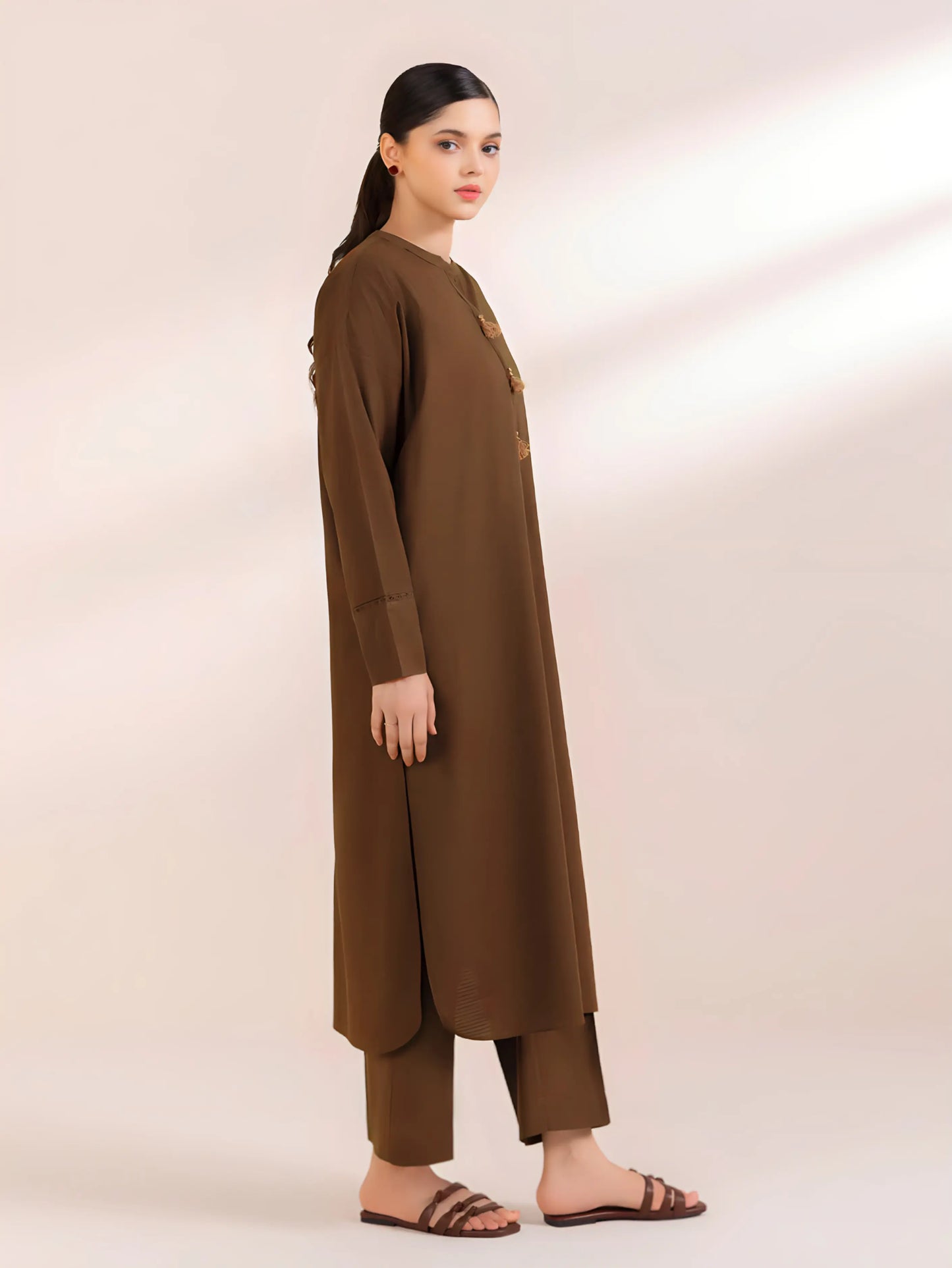 Jacquard Khaddar 2 Piece Kurta Set (Pret)