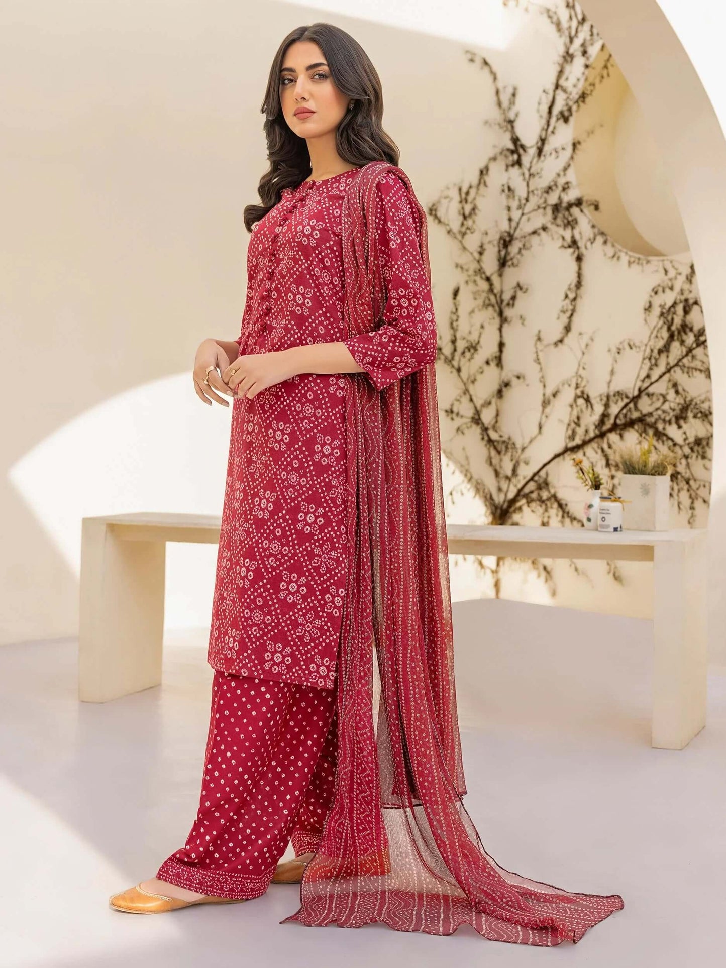 Premium Khaddar Printed 3 Piece Suite