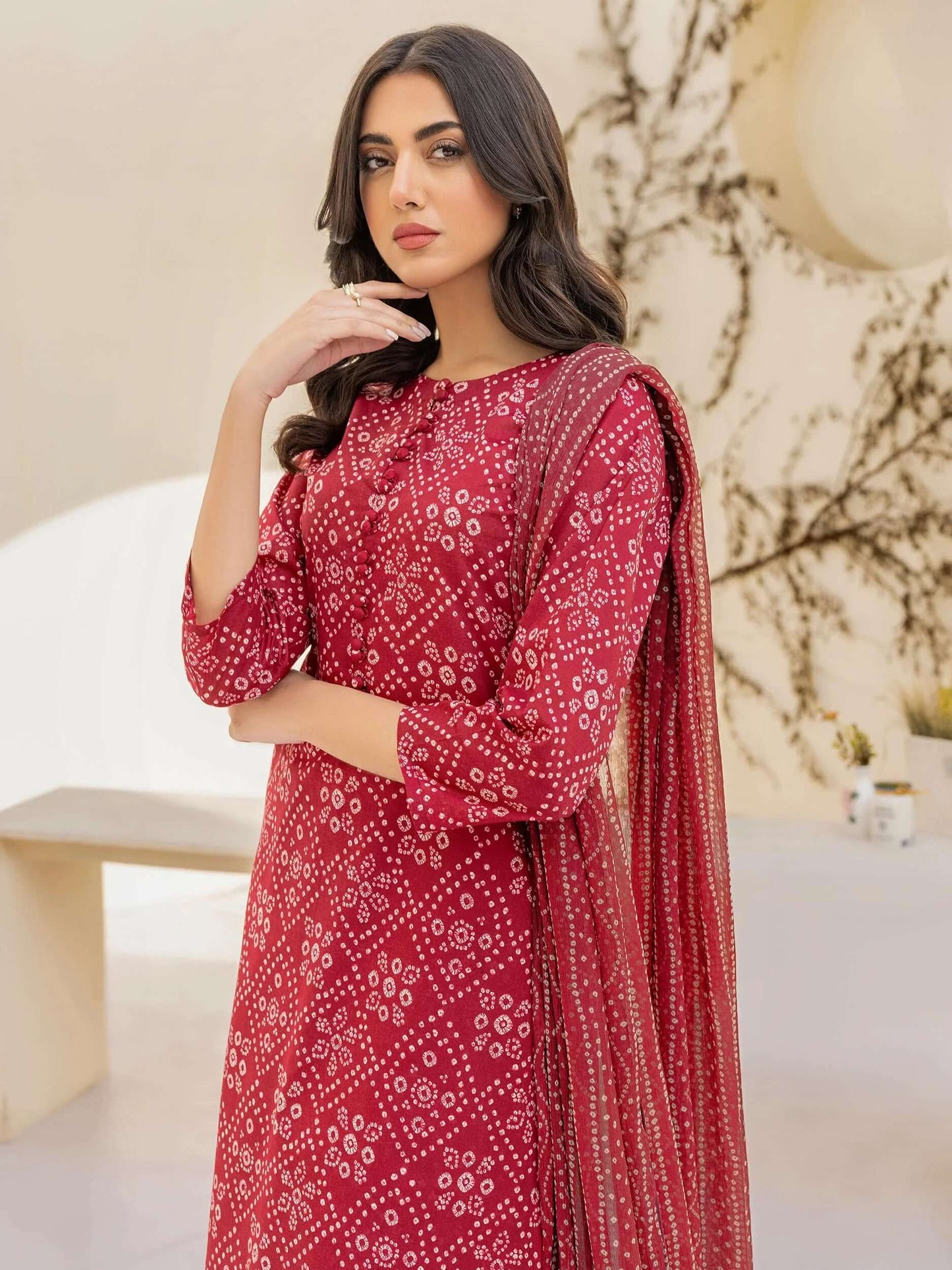 Premium Khaddar Printed 3 Piece Suite