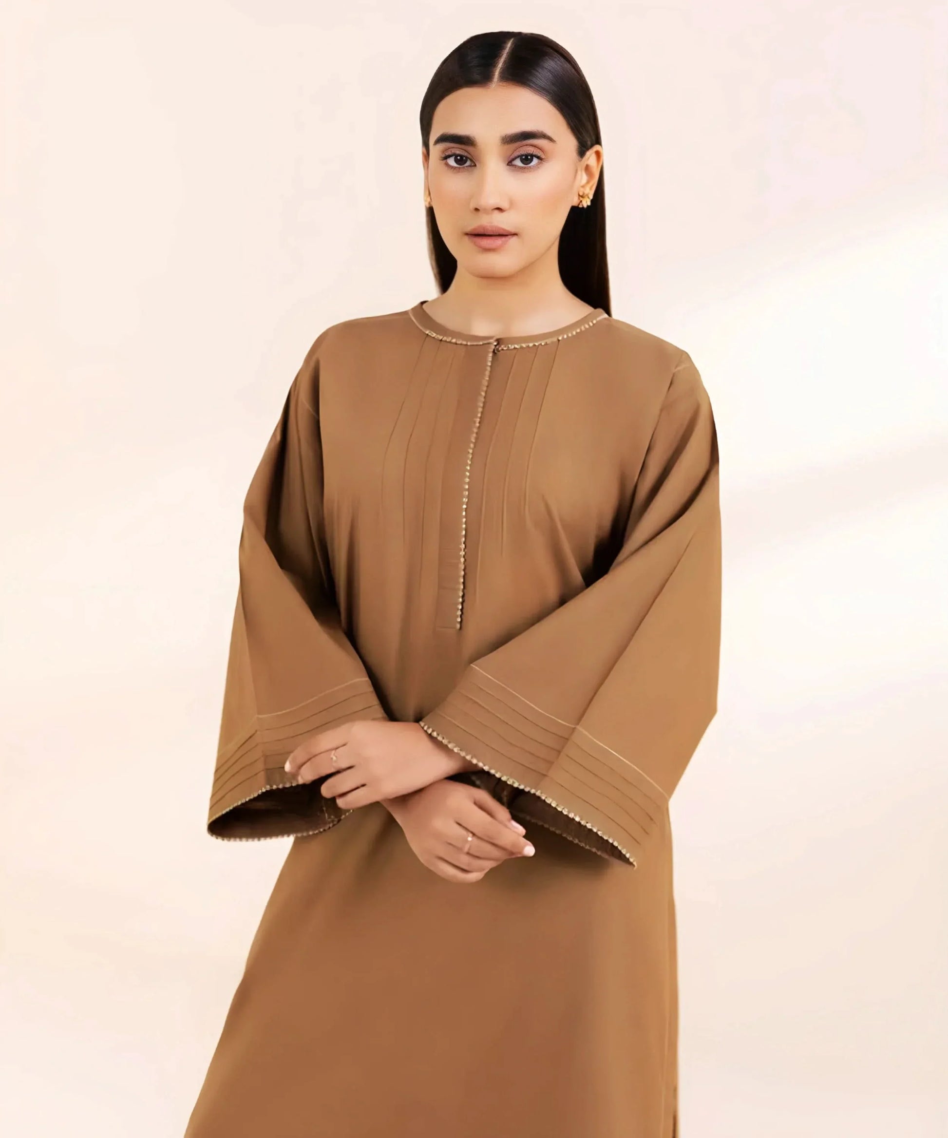 Jacquard Cotton 2 Piece Kurta Set (Pret) - Kurta4u.com