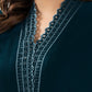 2 Piece Stone Linen-Embroidered (Pret)