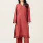 2 Piece Stone Linen-Embroidered (Pret)