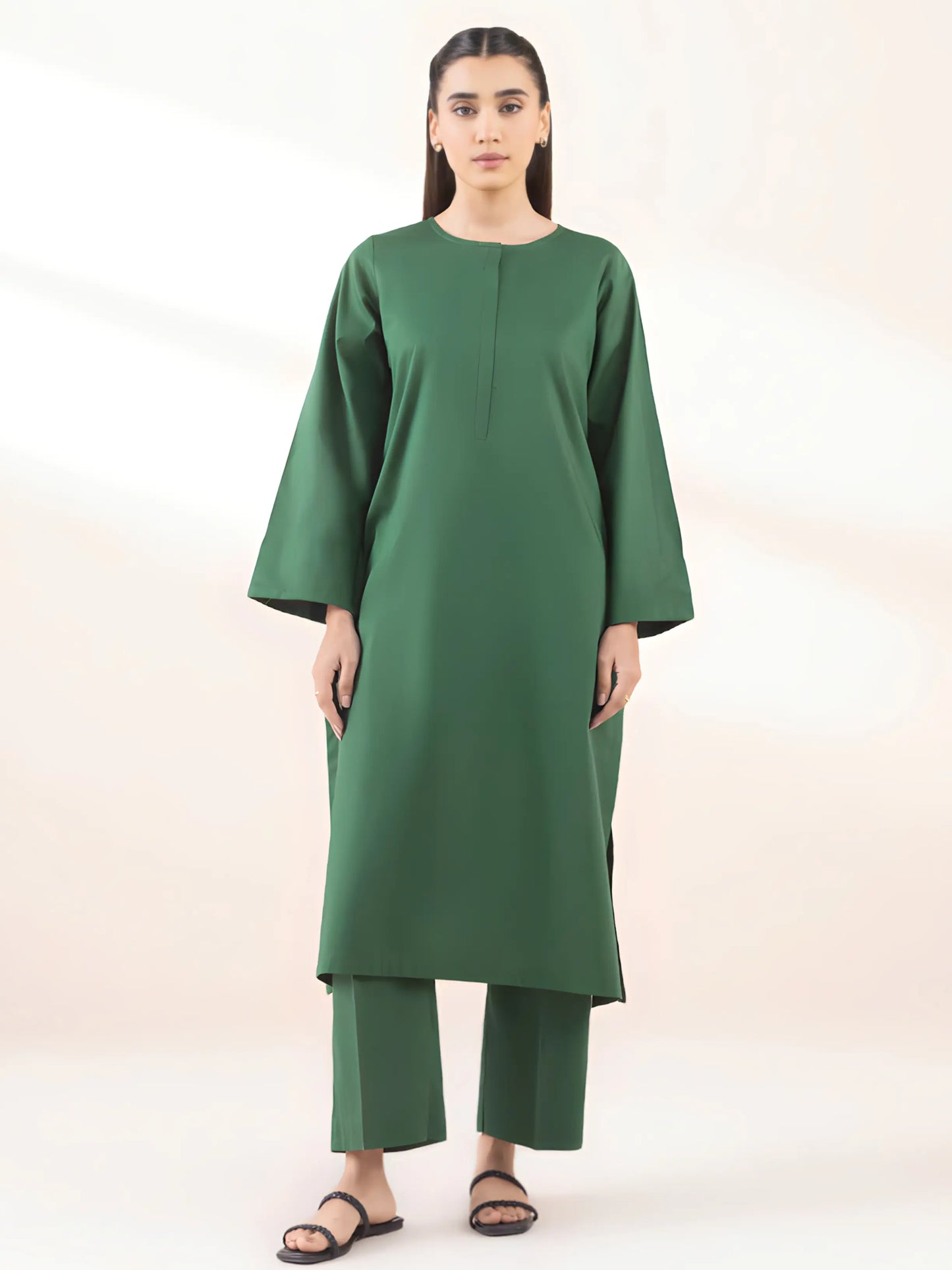 Stone Linen Kurta Set (Pret)