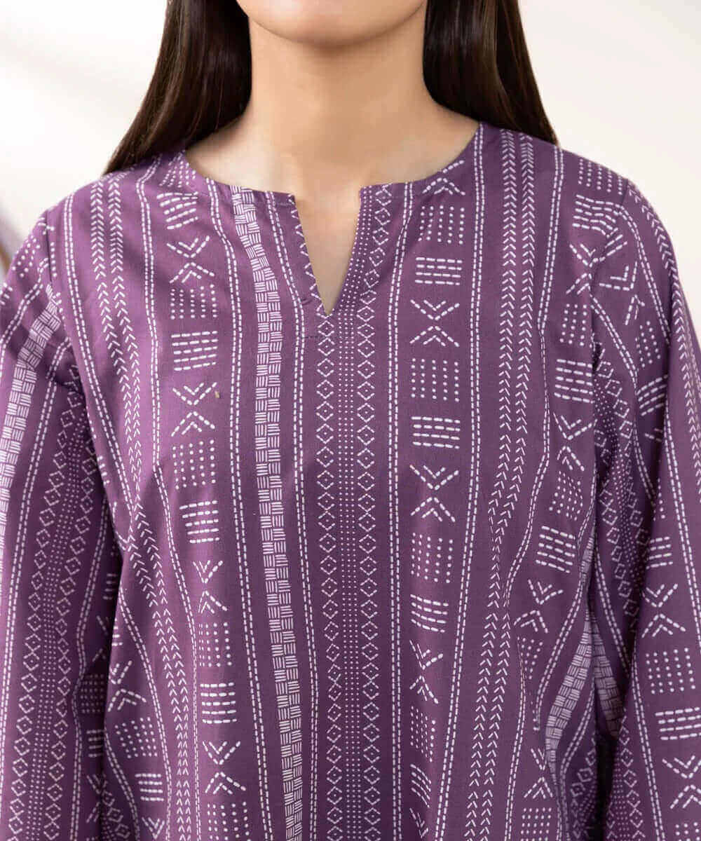 Slub Khaddar Printed Kurta Set