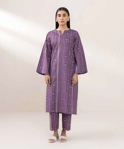 Slub Khaddar Printed Kurta Set