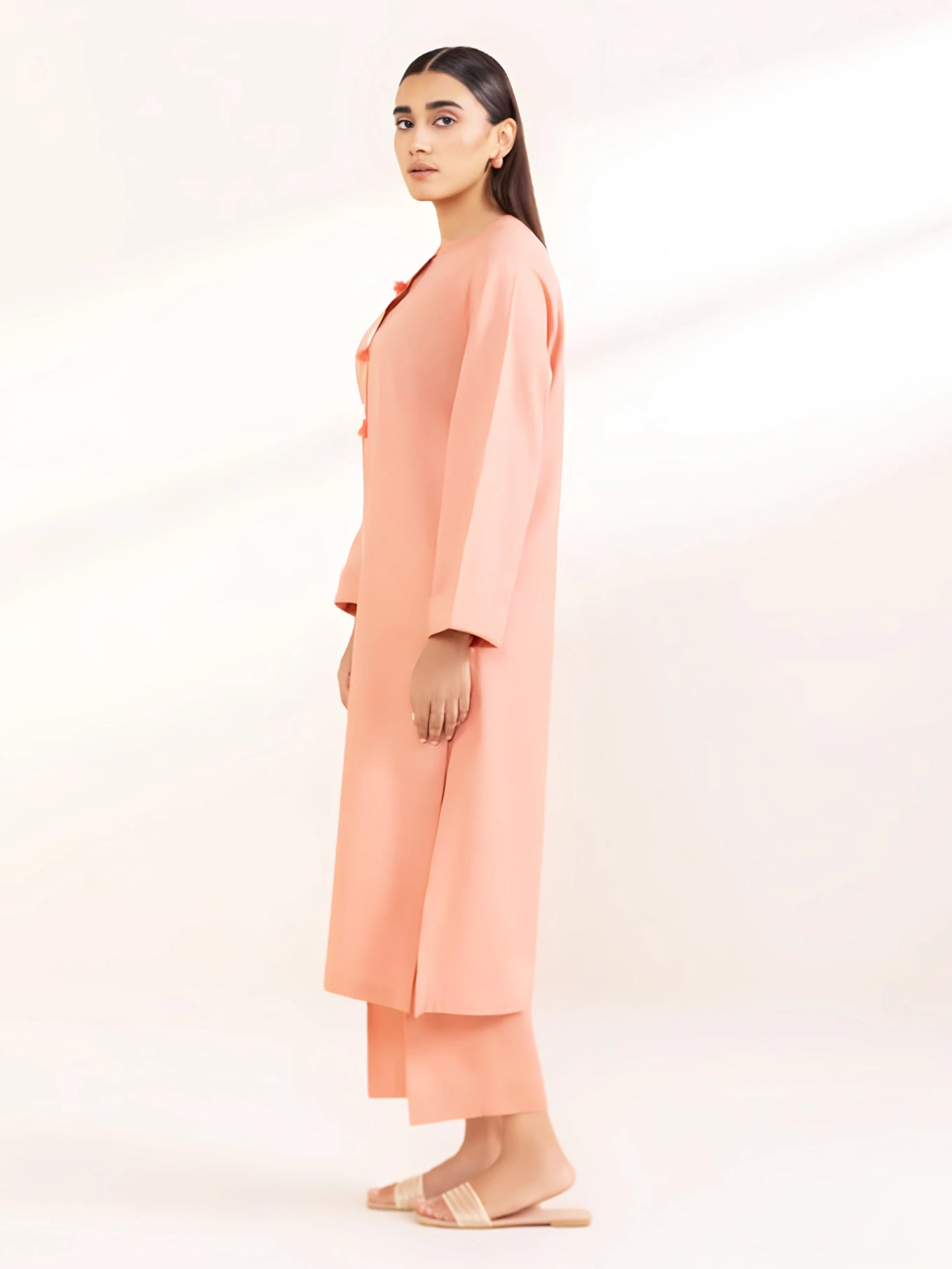 Peach Serenity Linen Co-Ord Set