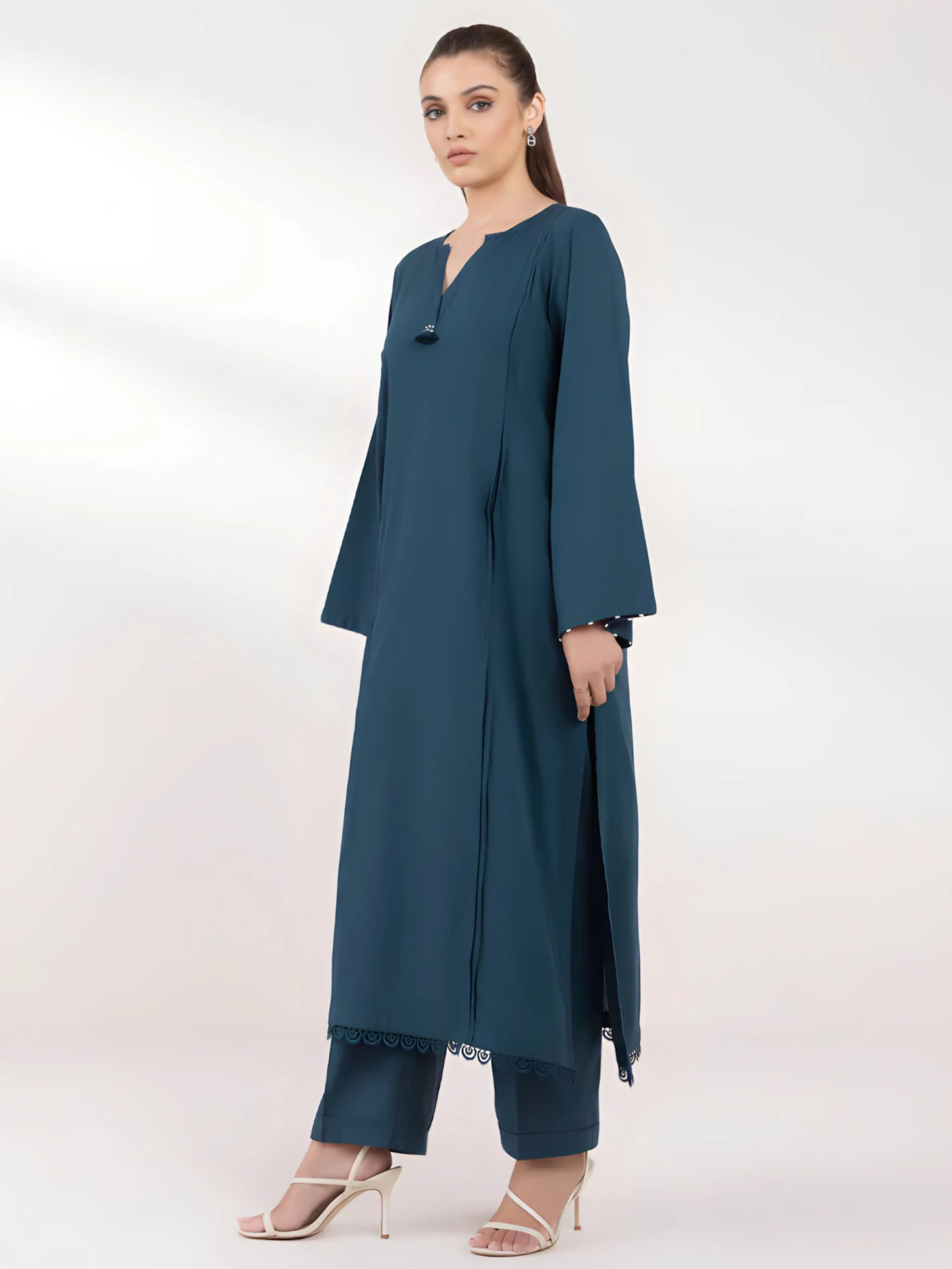 Linen 2 Piece Kurta Set (Pret)