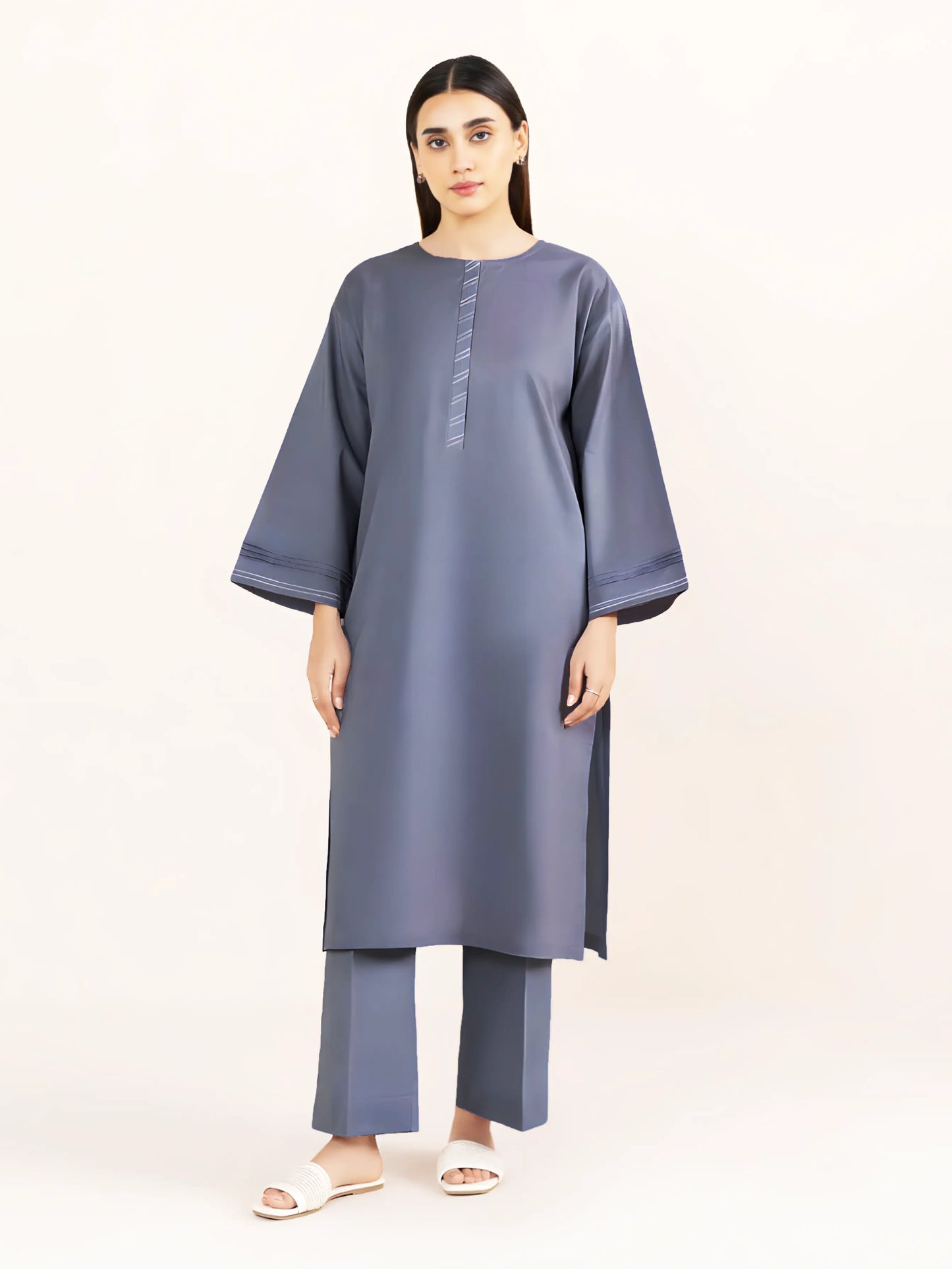 Premium Jacquard Khaddar 2 Piece Kurta Set (Pret)