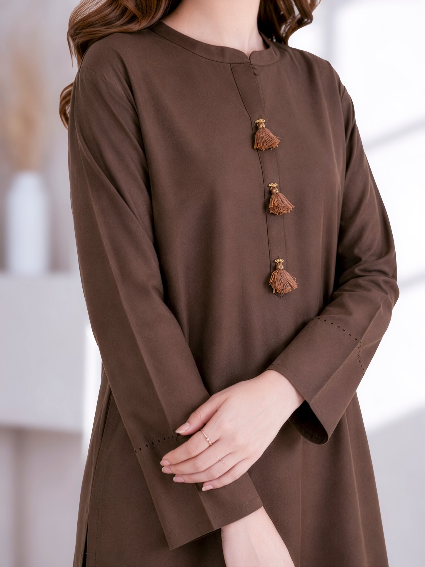 Everyday Essential Brown Kurta Co-Ord Set