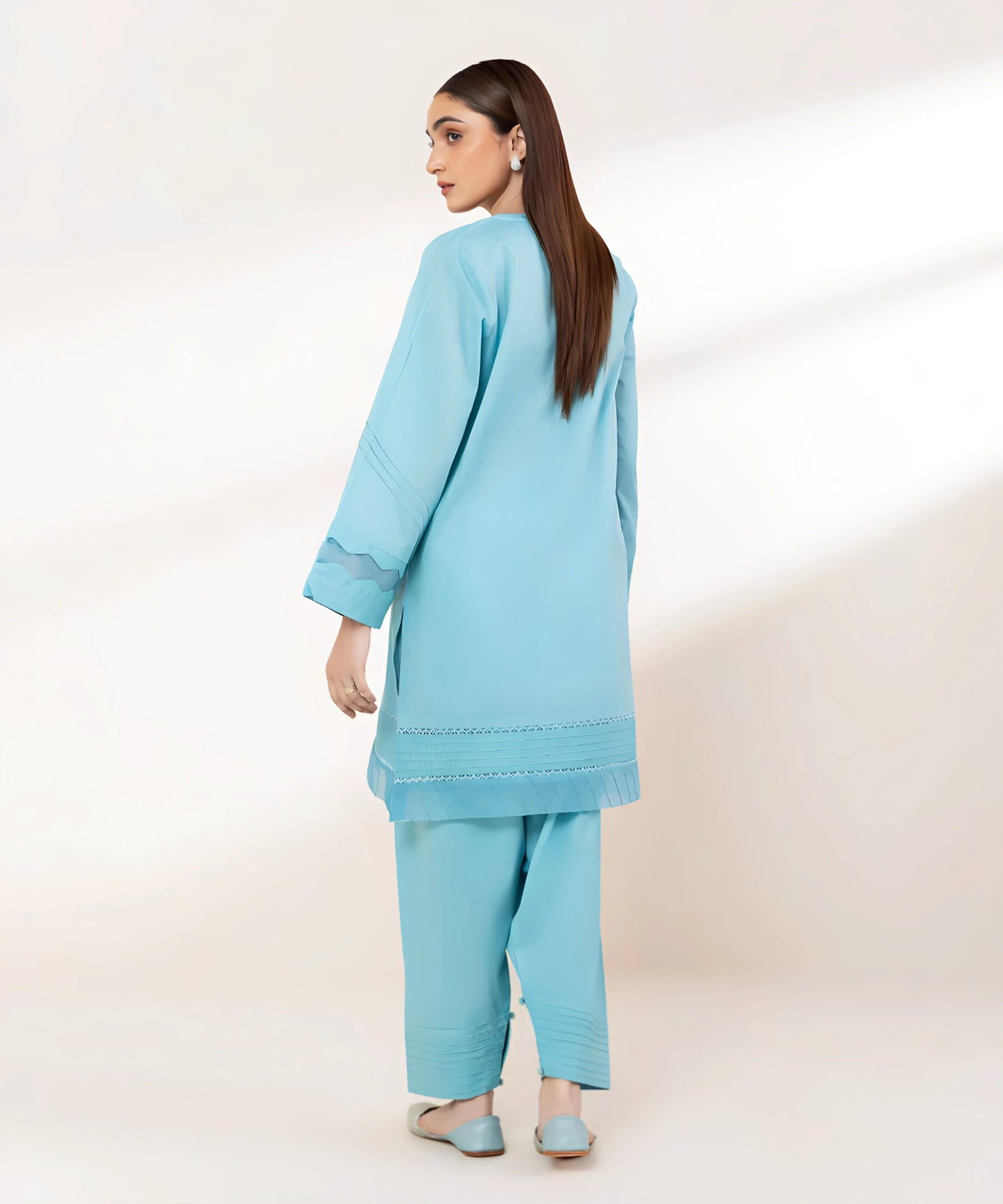 Jacquard Cotton 2 Piece Kurta Set (Pret)