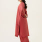 2 Piece Stone Linen-Embroidered (Pret)