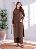Everyday Essential Brown Kurta Co-Ord Set