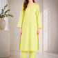 Lime Green Straight Kurta Set ( Pret )