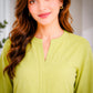 Lime Green Straight Kurta Set ( Pret )
