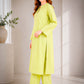 Lime Green Straight Kurta Set ( Pret )