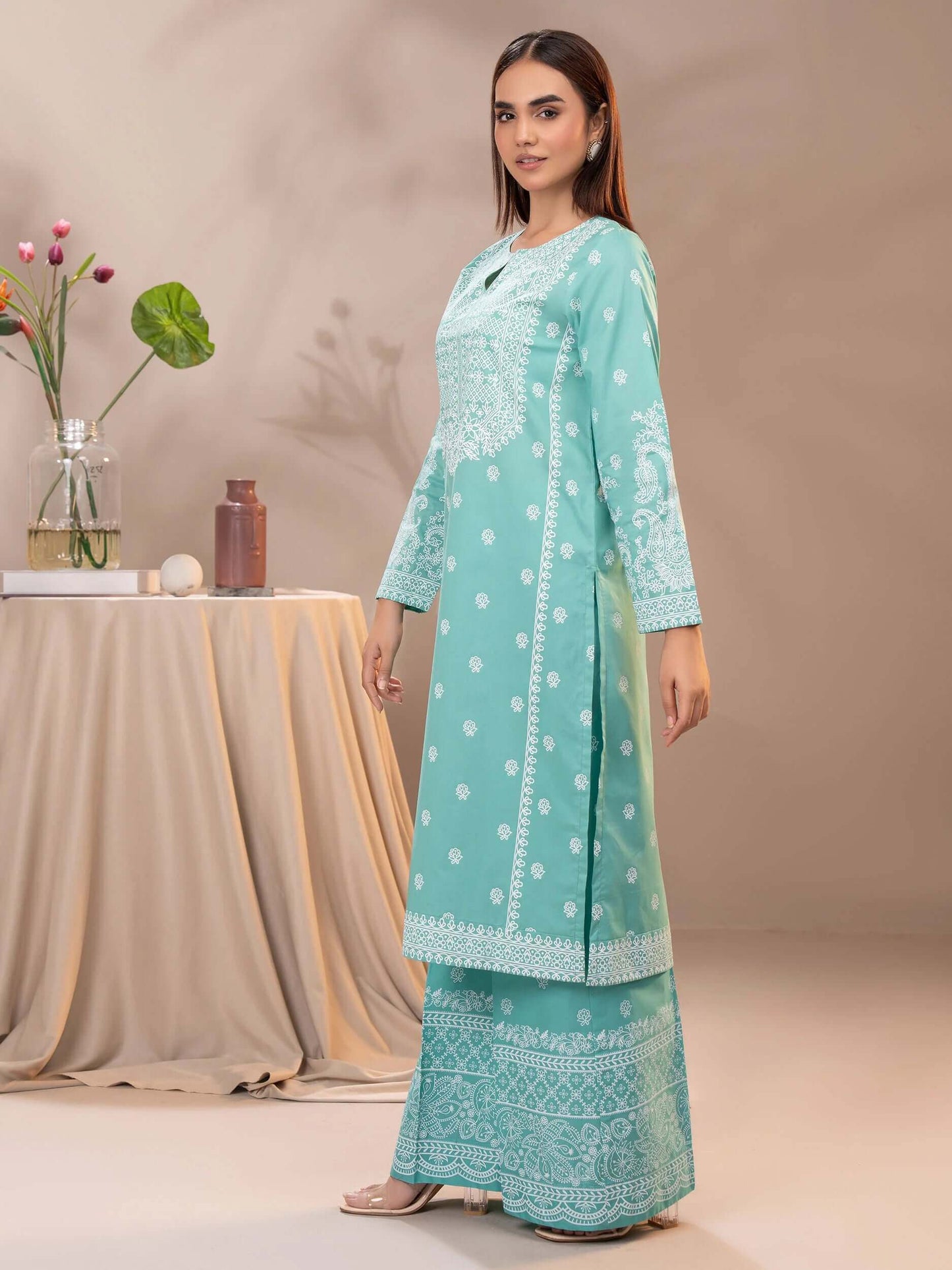 Khaddar Printed 2 Piece  Kurta Set