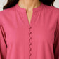 Solid Rose Pink Ethnic Kurta with Palazzo Pant