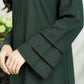 Bottle Green Solid Kurta Palazzo Co-Ord Set