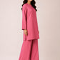 Solid Rose Pink Ethnic Kurta with Palazzo Pant