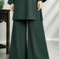 Bottle Green Solid Kurta Palazzo Co-Ord Set