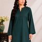 Bottle Green Solid Kurta Palazzo Co-Ord Set