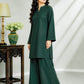Bottle Green Solid Kurta Palazzo Co-Ord Set