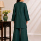 Bottle Green Solid Kurta Palazzo Co-Ord Set