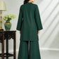 Bottle Green Solid Kurta Palazzo Co-Ord Set