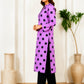 Lilac Polka Charm – Unstitched 2 Piece Linen Suit