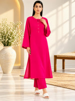 Women's Fuchsia Pink Straight Kurta with Trouser