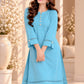 Aqua Muse – Premium Stone Linen Winter Suit