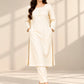 Ivory Grace – Premium Stone Linen Winter Kurta Set