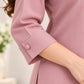 Rosewood Charm — Stone Linen Kurta Set
