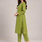 Olive Aura – Stone Linen Winter Kurta Set