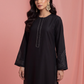 Women's Black Straight Kurta with Trouser