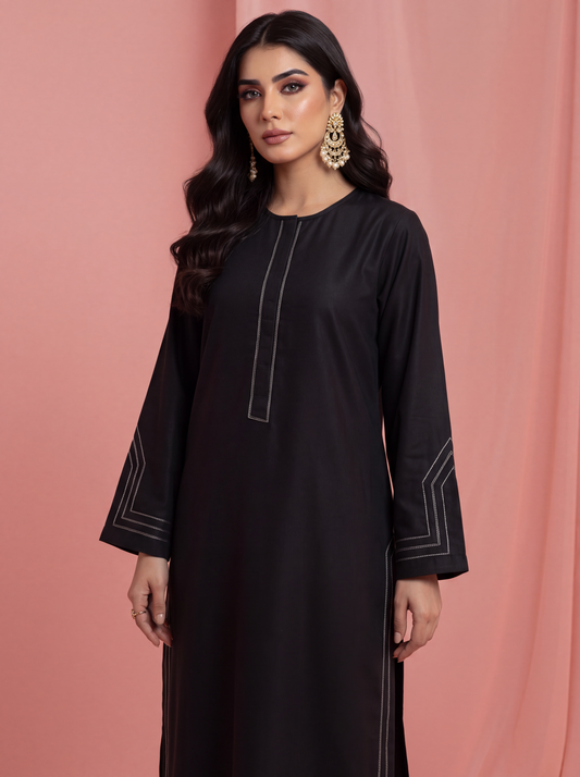 Women's Black Straight Kurta with Trouser
